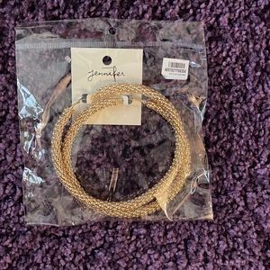 Jennifer gold hoop earrings NEW